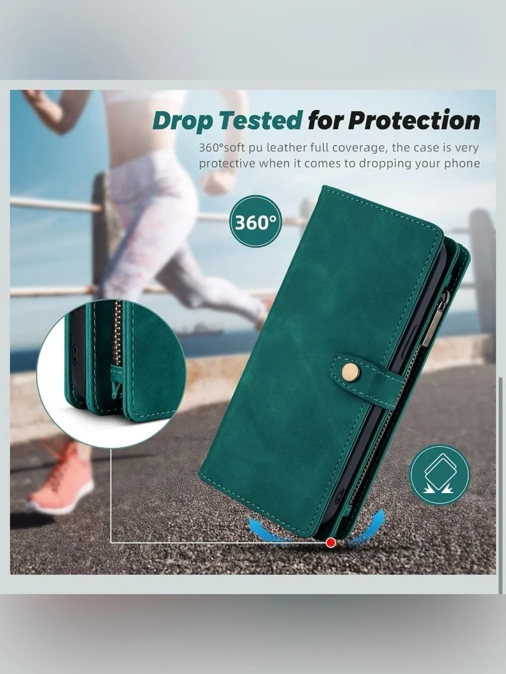 Samsung Galaxy S25 Wallet Case with Card Holder, Detachable Magnetic 1768/lb-1